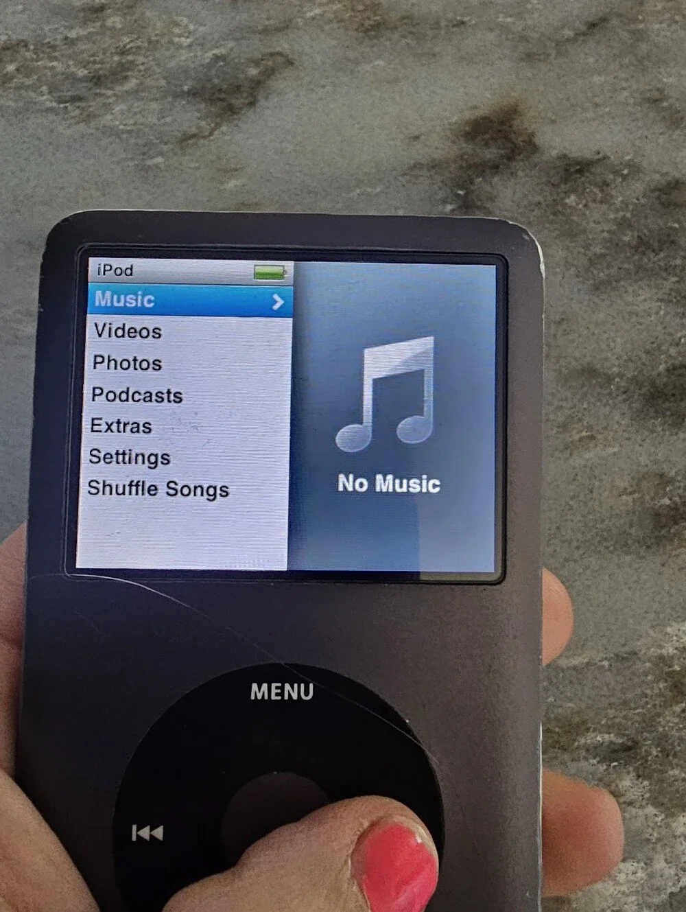 Apple iPod Classic 7th Generation 160GB Unmodded Working With Sync Cable